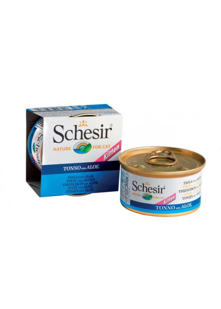 ＜购买正价货品满$300~可以优惠价$15換购＞ Schesir 水煮系列 吞拿鱼 + 芦荟饭 幼貓罐头 85g (184/4100)