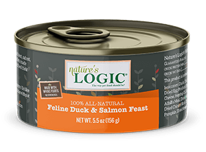 <购买正价货品满$300~可以优惠价$15換购> Nature's Logic 自然逻輯 鸭肉三文鱼 貓主食罐 156g