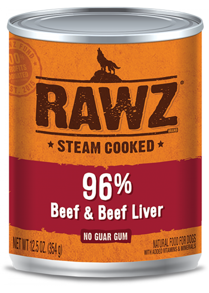 ＜本月優惠＞ Rawz 96% Beef & Beef Liver Pate 牛肉、牛肝全犬罐頭 354g x 12罐 原箱優惠