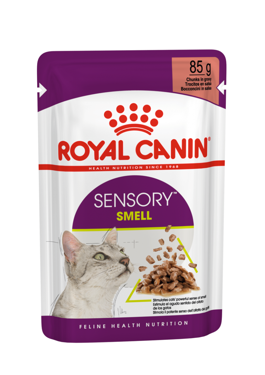 ＜購買正價貨品滿$300~可以優惠價$99換購＞ Royal Canin 法國皇家 Sensory 貓感系列 - SMELL 肉香配方 (Gravy) 85g x12包 到期日: 29/6/2026