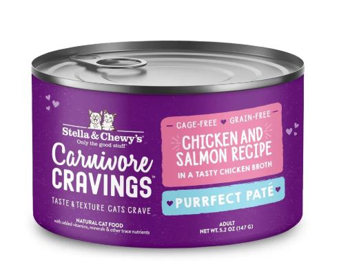 Stella & Chewy's - Carnivore Cravings Purrfect Pate 雞肉＋三文魚配方 147g～雞肉＋雞肝配方 147g 成貓罐頭各一罐（共兩罐）