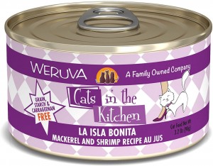 <購買正價貨品滿$300~可以優惠價$11.5換購> Weruva Cats in the Kitchen La Isla Bonita 魚湯野生鯖魚海蝦 (含野生吞拿魚) 貓罐頭 90g