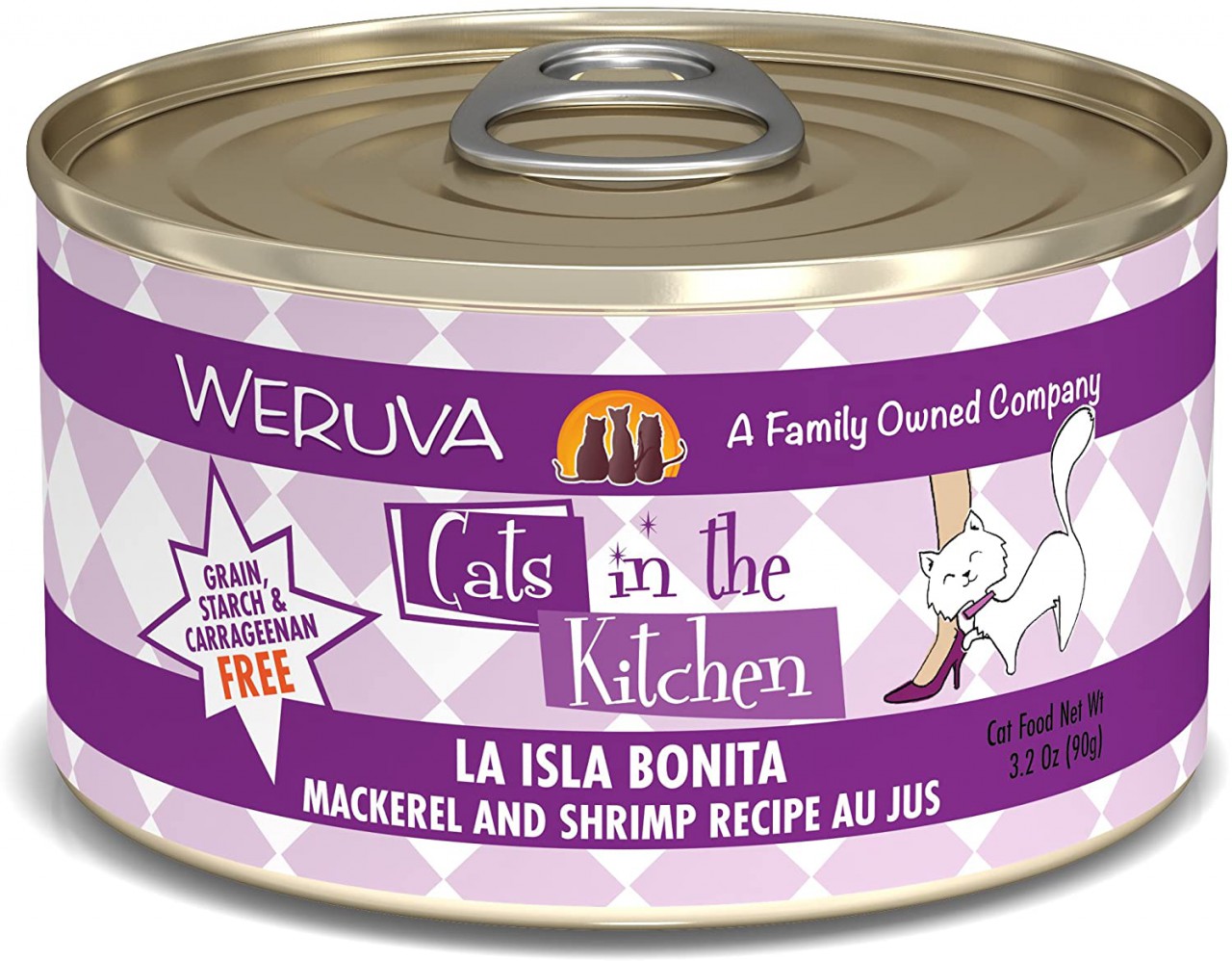 ＜购买正价货品满$300~可以优惠价$11.5換购＞ Weruva Cats in the Kitchen La Isla Bonita 鱼汤野生鯖鱼海虾 (含野生吞拿鱼) 貓罐头 90g