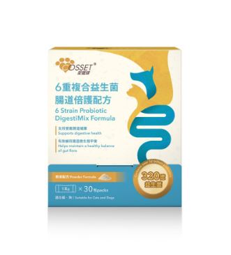 COSSET 愛寵健 - 6重複合益生菌腸道倍護配方 1g x 30小包 (香港行貨) 最佳食用日期 : 10/2027