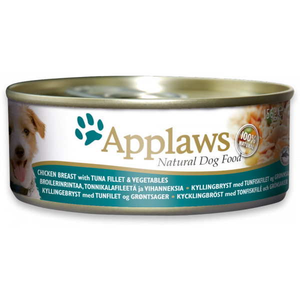 Applaws 全天然狗罐頭 雞柳, 吞拿魚, 菜 156g