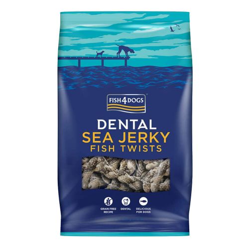 Fish4Dogs 营养洁齿点心 - 鱼皮擰擰條 Sea Jerky Fish Twists 100g (犬用)
