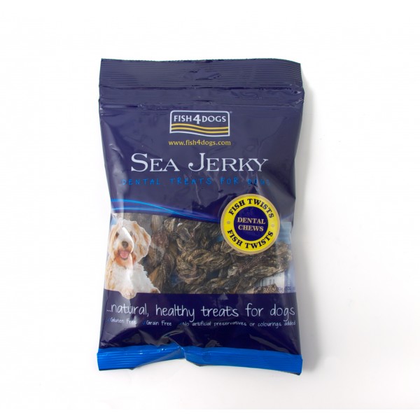 Fish4Dogs 營養潔齒點心 - 魚皮擰擰條 Sea Jerky Fish Twists 100g (犬用)