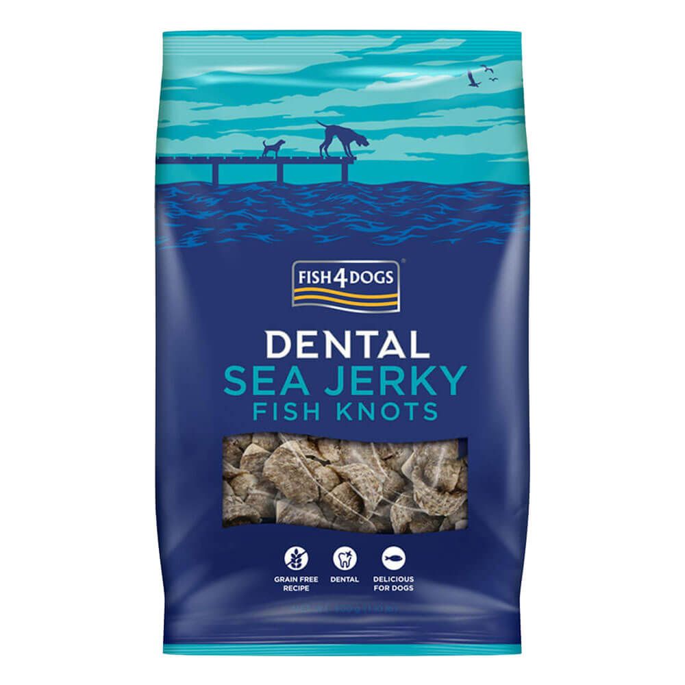 Fish4Dogs 营养洁齿点心 - 鱼皮结骨 Sea Jerky Fish knots 100g (犬用)
