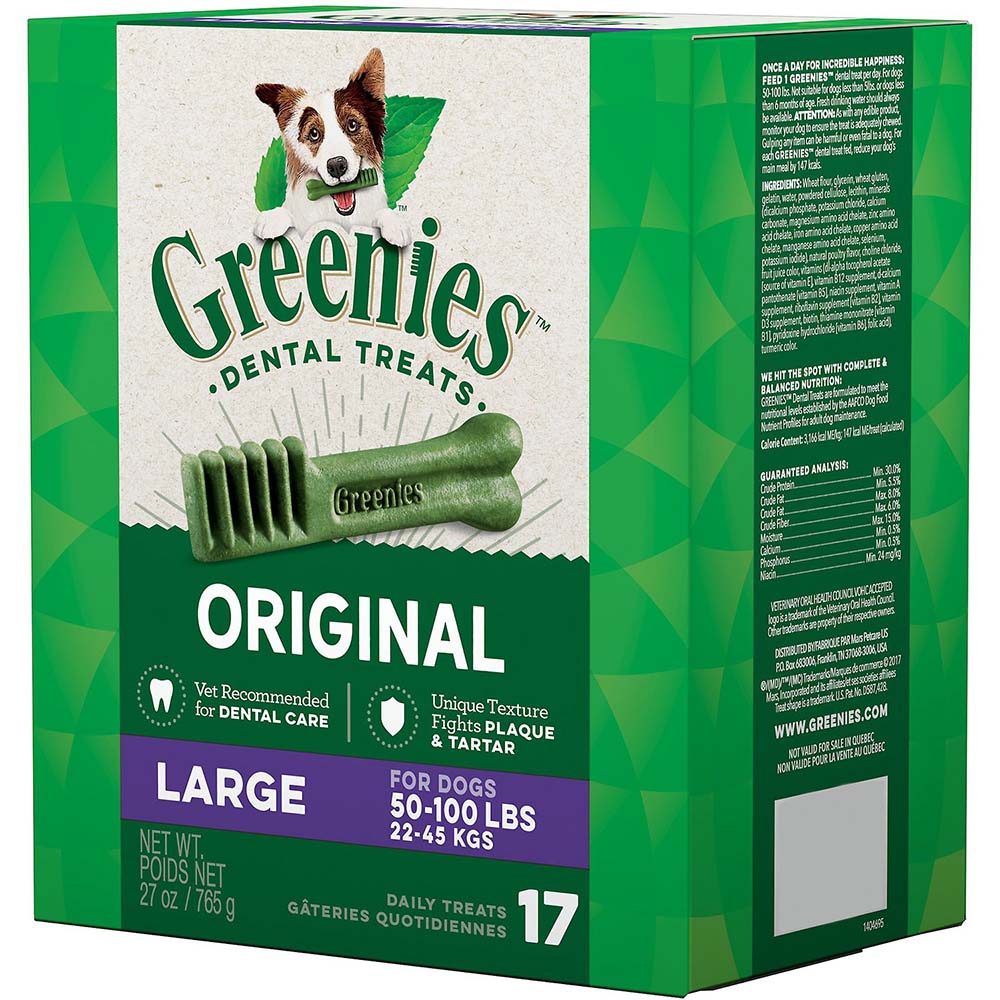 Greenies 洁齿骨 原味系列 - 大型犬 27oz (17支/包)