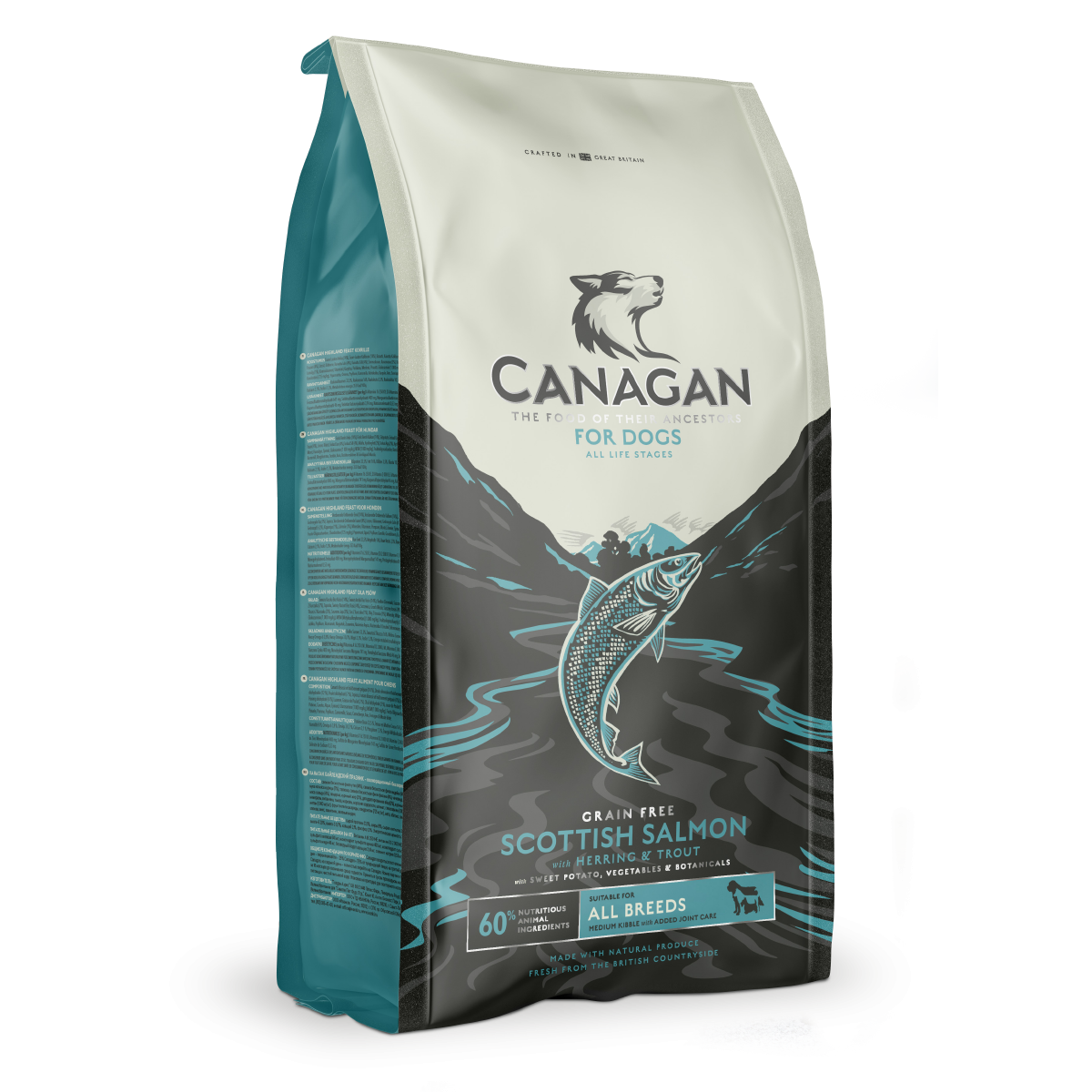 Canagan 無穀物 蘇格蘭三文魚配方 犬糧 (全犬用) 12kg
