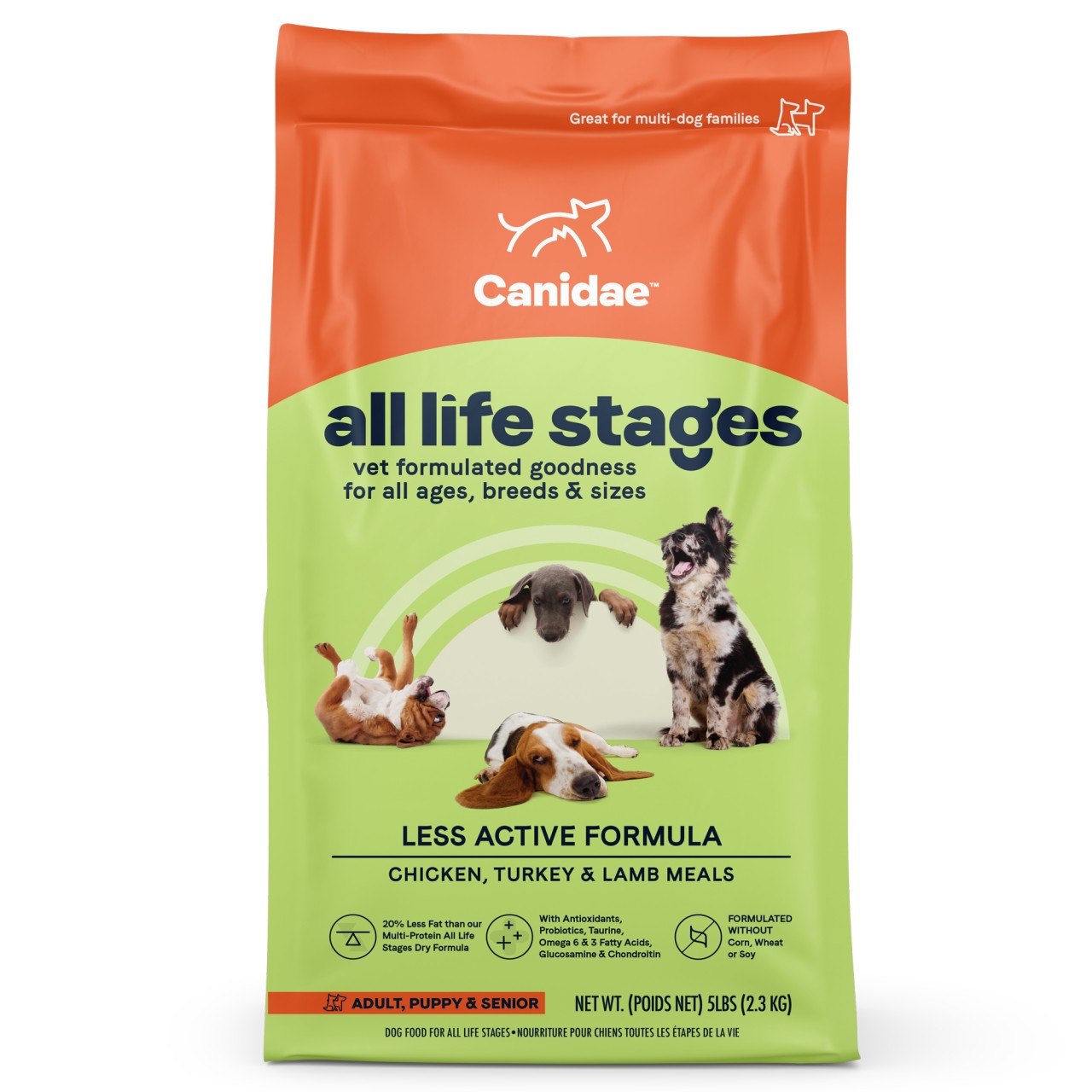 Canidae 年長/低熱量加倍護理配方 狗乾糧 (Less Active Formula) 15磅