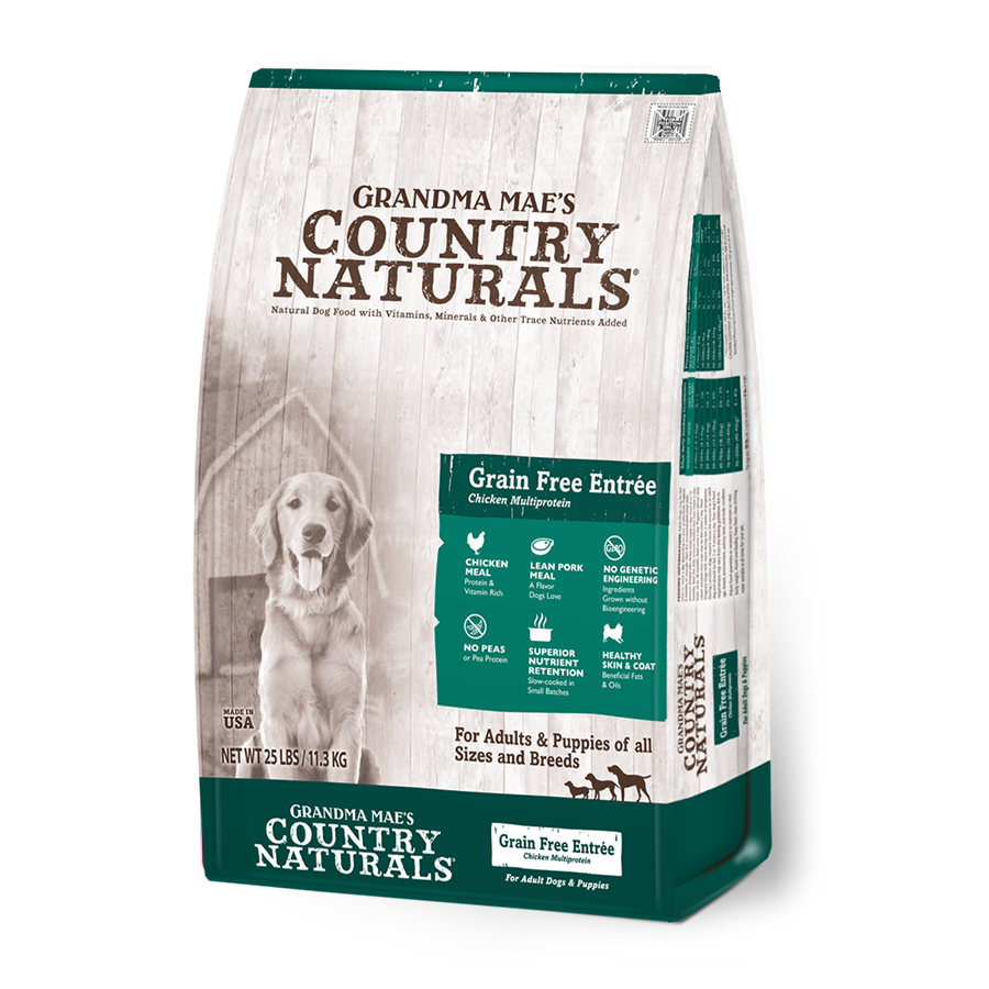 Country Naturals 无谷物 白鮭鱼+鸡肉 低糖配方 狗粮 25磅 (白底深绿)