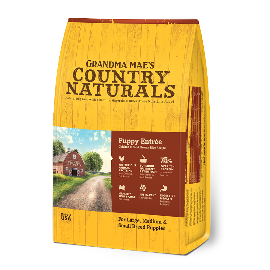 Country Naturals 燕麦系列 鸡肉幼犬营养配方 狗粮 Puppy Formula 12磅 (黃)