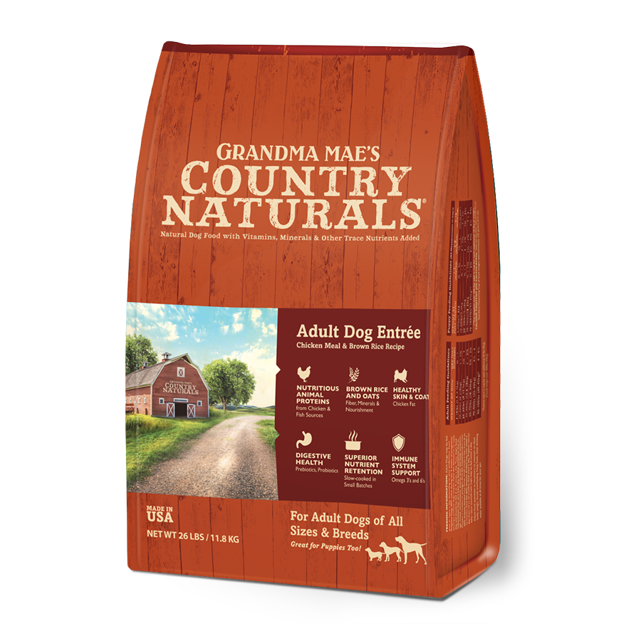 Country Naturals 燕麦系列 鯡鱼鸡肉成犬腸道保护配方 狗粮 Adult Sensitive Stomach Formula 24磅 (啡)