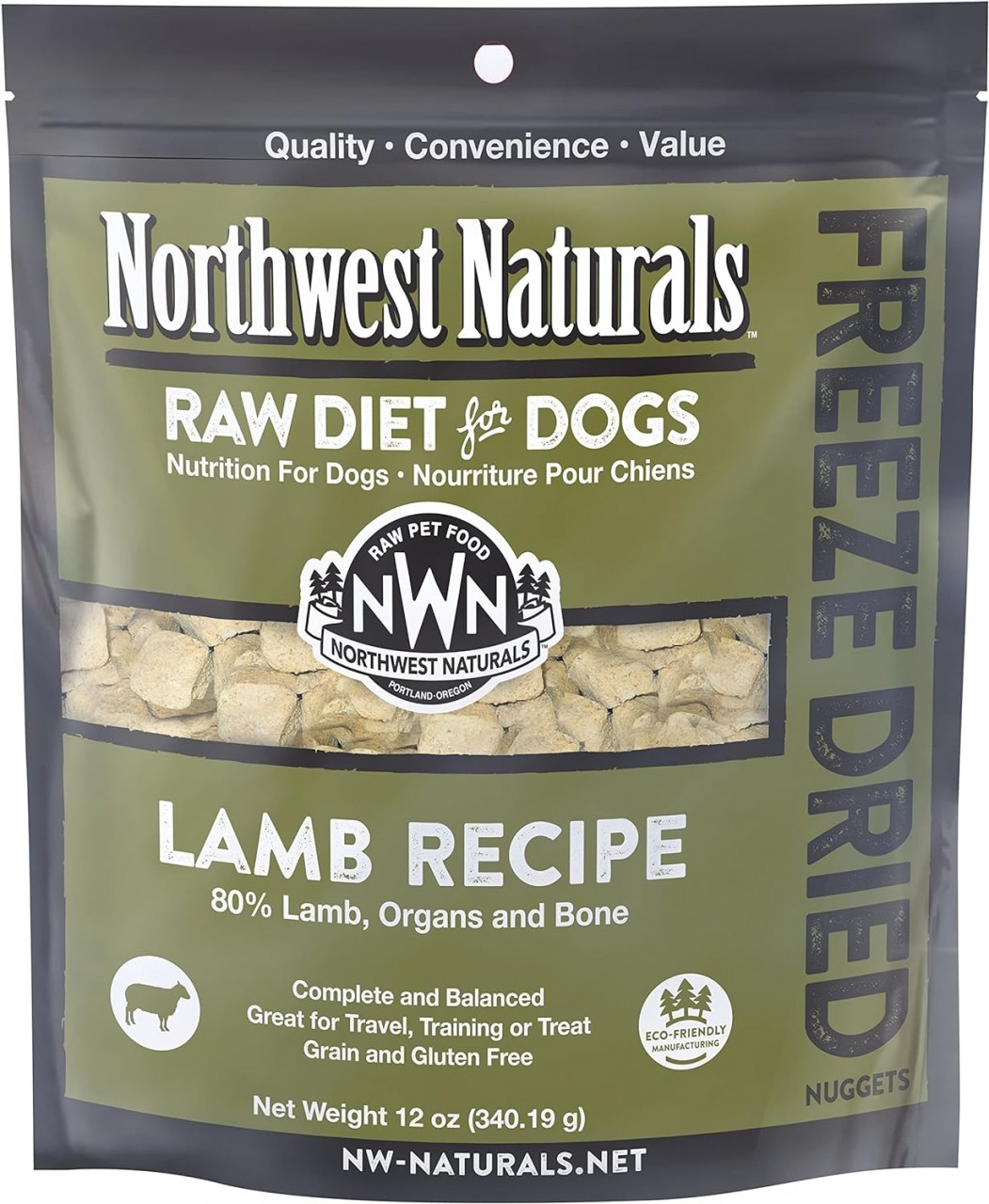 Northwest Naturals 脫水羊肉凍乾狗糧 12oz (340g)