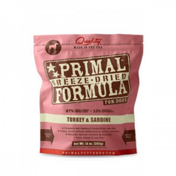 Primal 脫水狗粮- 火鸡加沙甸鱼配方 14oz