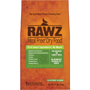 RAWZ 無穀物低溫烘焙脫水雞肉, 火雞肉及雞肉狗糧 3.5lb