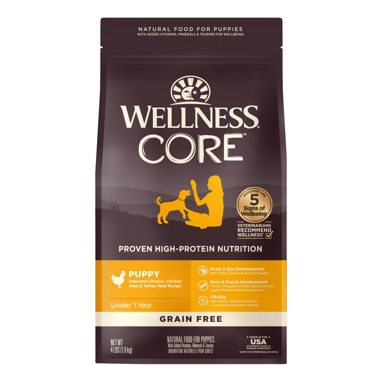 Wellness CORE Puppy 無穀物 幼犬專用配方 狗糧 12磅 (88423)
