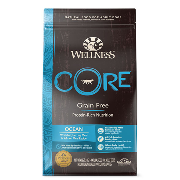Wellness Core Ocean 無縠物 海洋魚配方 狗糧 4磅 (88415)