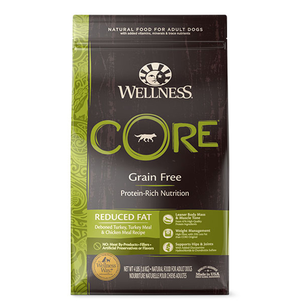 Wellness CORE Deduced Fat 無穀物 體重管理配方 狗糧 24磅 (88436)