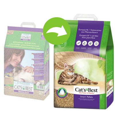 Cat's Best 不黏毛黏結木貓砂 20L (10kg / 紫色)