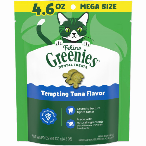 Greenies 貓貓洁齿饼 吞拿鱼味 4.6oz (新旧包装随机送出)