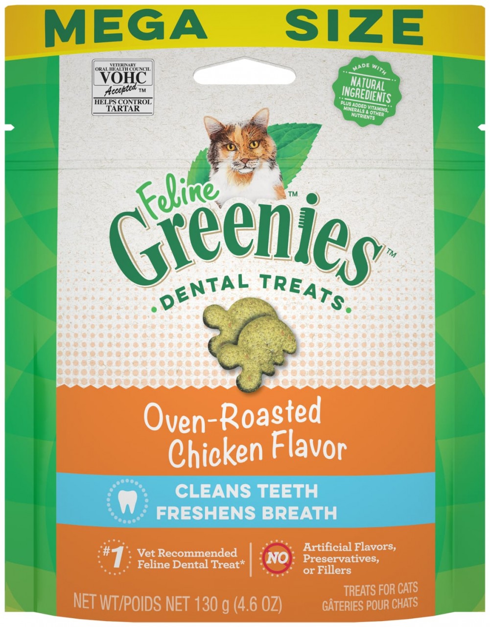 Greenies 貓貓潔齒餅 烤雞味 4.6oz