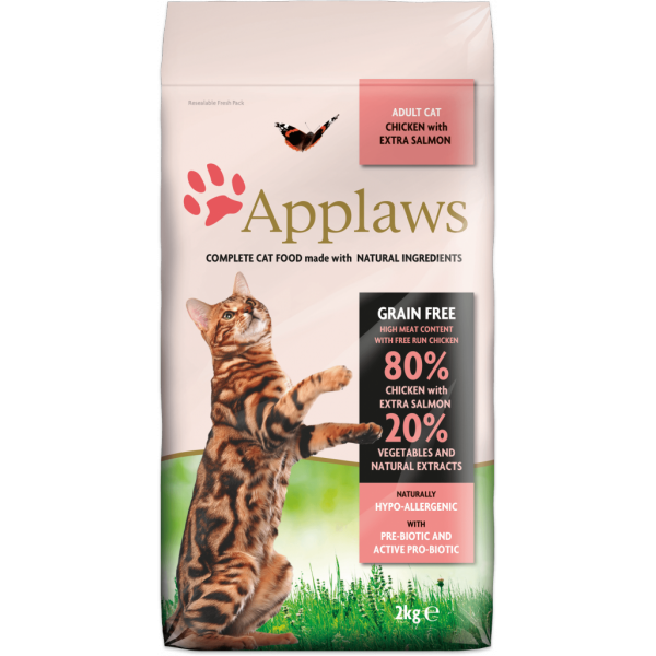 Applaws 三文鱼 & 鸡肉配方 成貓乾粮 Adult Cat Chicken with Salmon 2kg (4023)