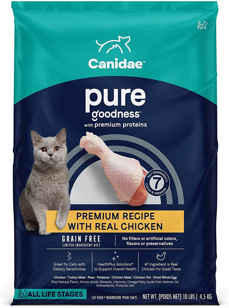 Canidae 卡比 - PURE Elements 無穀物 雞肉全貓配方 貓糧 10磅