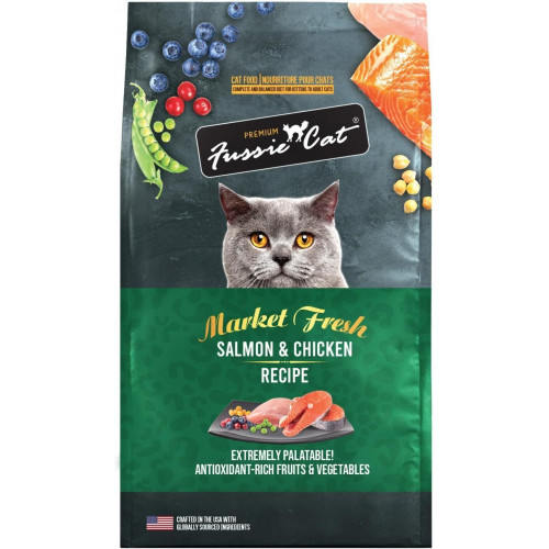 Fussie Cat 高竇貓 無穀物 雞肉+三文魚配方 (綠) 10lb