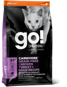 GO! Solutions 活力营养系列 CARNIVORE 无谷物鸡肉火鸡鸭肉 貓粮配方8磅