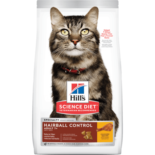 Hill's 希爾思 7+ 去毛球專用高齡貓配方 貓糧 7lb