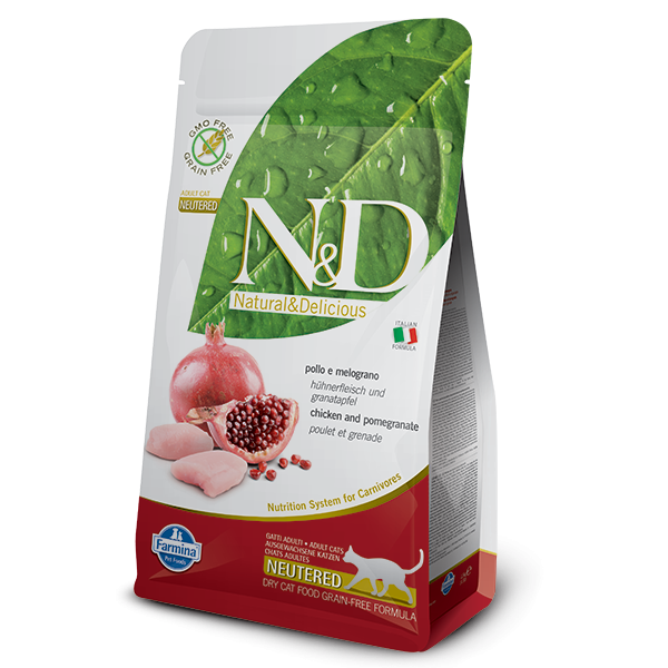 Natural & Delicious 石榴+鸡 绝育成貓配方乾粮1.5kg