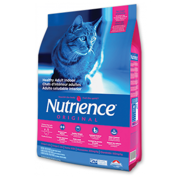 Nutrience 紐翠斯 Original 經典系列室內成貓糧 (去毛球及除臭配方) 2.5kg (5.5lb) x 2包優惠