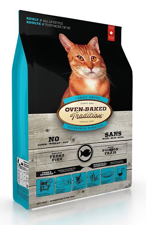 Oven-Baked 奧雲寶 (有穀物) 大西洋白魚配方 (四種魚) 成貓糧 5lb (藍)