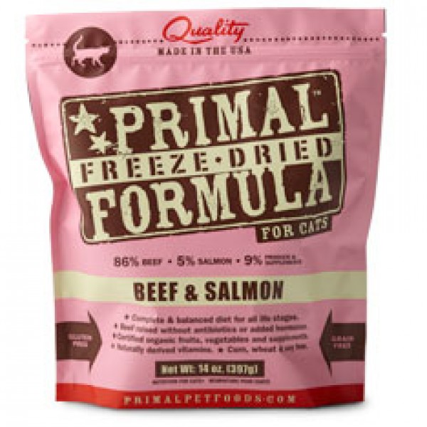 Primal (原始) – 牛+三文魚配方 貓用冷凍脫水糧 14oz