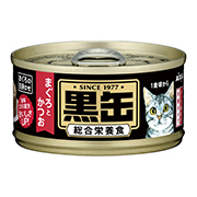 Aixia 黑缶 吞拿魚+鰹魚 貓罐頭 80g (BCM-13)