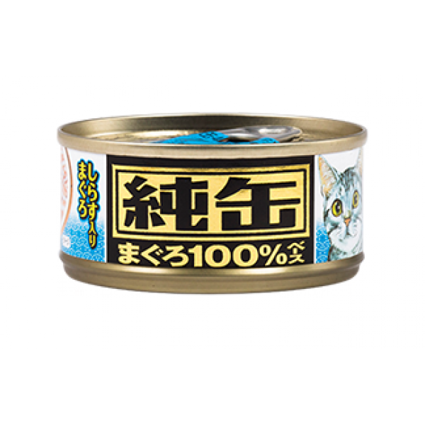 Aixia（爱喜雅）纯缶24号 吞拿鱼+白饭鱼 貓罐头 65g (JMY-24)