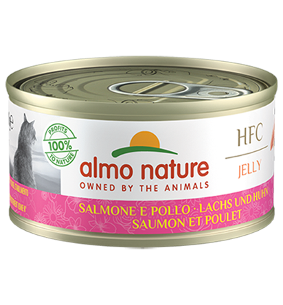 Almo Nature HFC Jelly 三文魚 + 雞肉 貓罐頭 70g (9030)