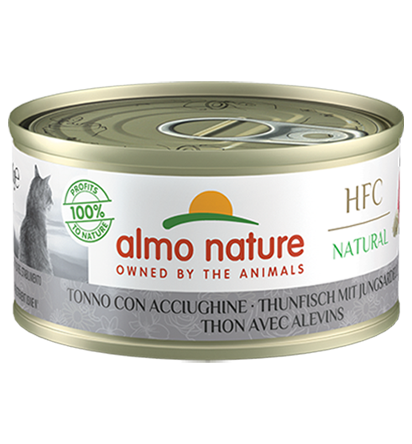 Almo Nature HFC Natural 吞拿魚+白飯魚 貓罐頭 70g (9084)