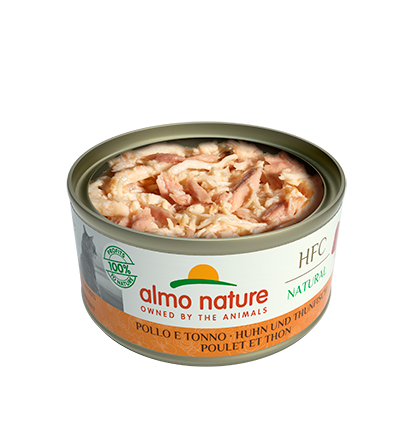 Almo Nature HFC Natural 雞肉+吞拿魚 貓罐頭 70g (9025)