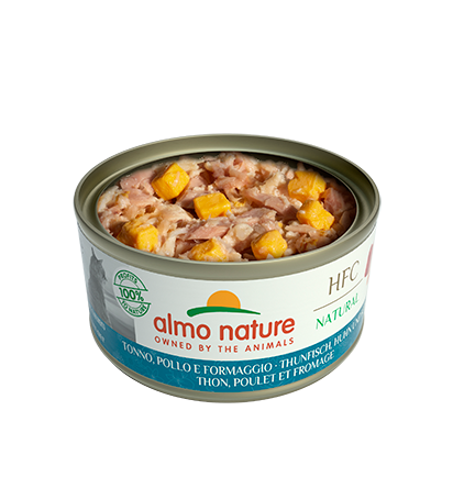 Almo Nature HFC Natural 吞拿魚+雞肉+芝士 貓罐頭 70g (9080)