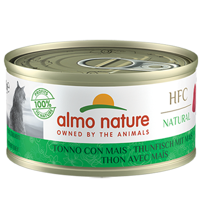 Almo Nature HFC Natural 吞拿魚+栗米 貓罐頭 70g (9033)