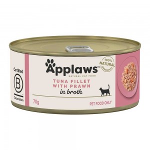 Applaws 愛普士 吞拿魚+蝦 成貓罐頭 70g (1008)