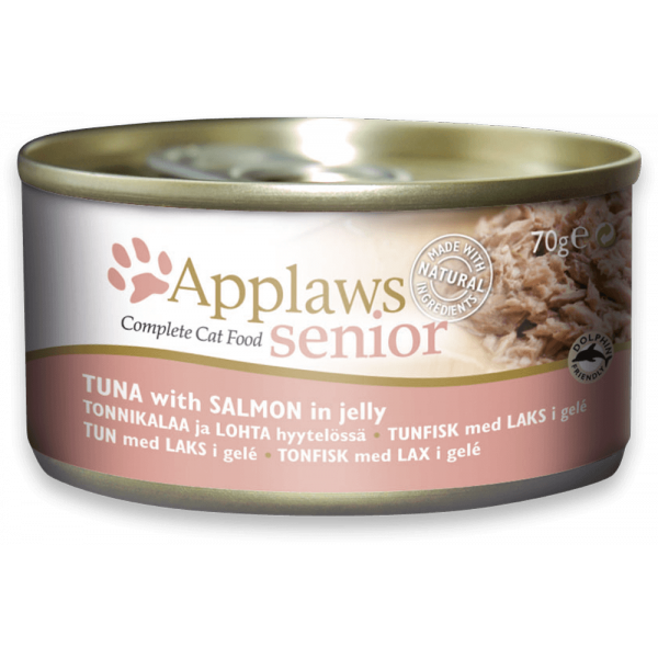 Applaws 愛普士 (Jelly) 啫喱系列 吞拿魚+三文魚 老貓罐頭 70g (1328)