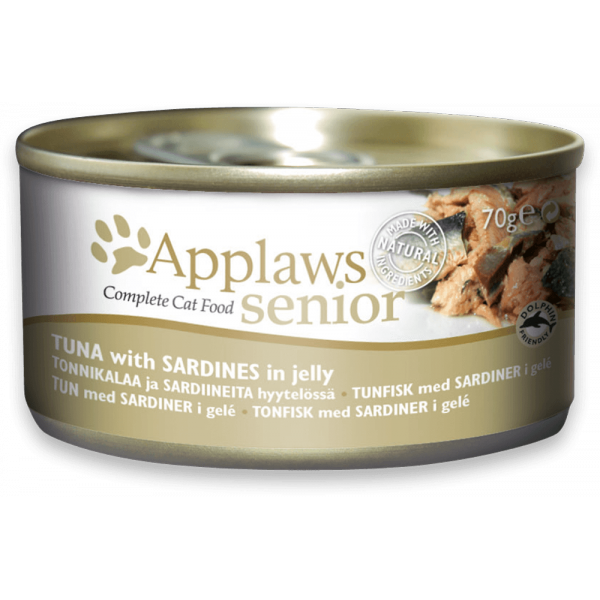 Applaws 愛普士 (Jelly) 啫喱系列 吞拿魚+沙丁魚 老貓罐頭 70g (1331)