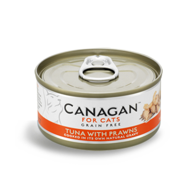 Canagan 原之選 無穀物 吞拿魚+大蝦 貓罐頭 75g