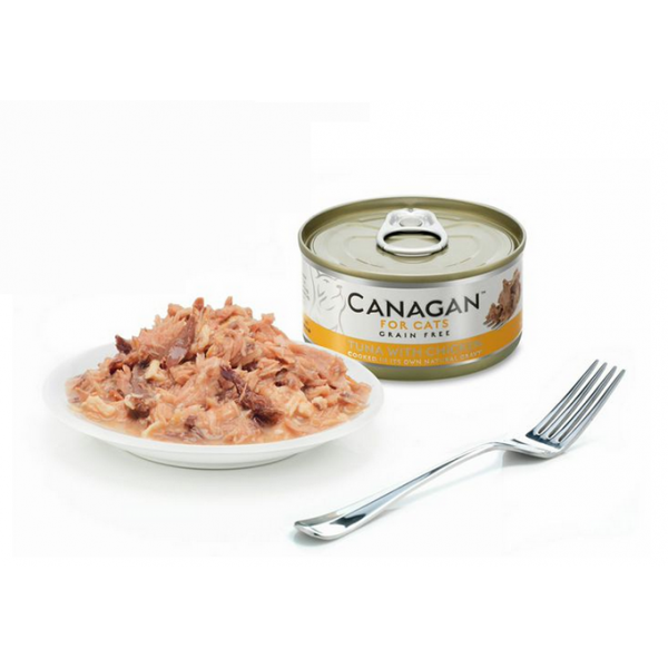 Canagan 原之選 無穀物 雞肉+吞拿魚 配方 貓罐頭 75g