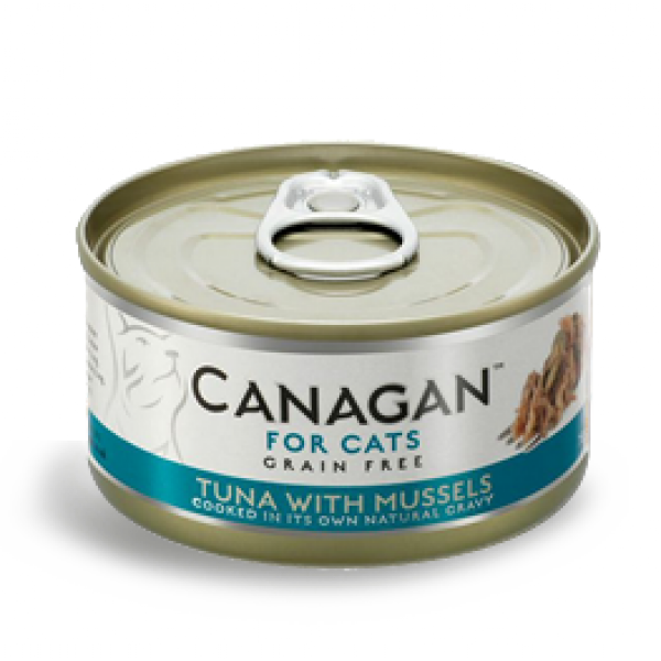 Canagan 原之選 無穀物 吞拿魚+青口 配方 貓罐頭 75g