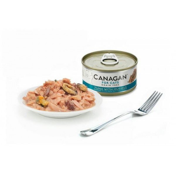 Canagan 原之選 無穀物 吞拿魚+青口 配方 貓罐頭 75g